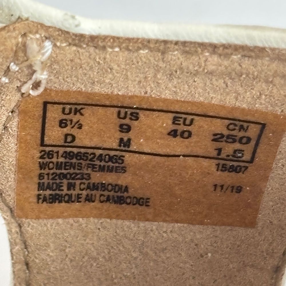 Clarks White Leather Cork Wedge Sandals - Picture 2 of 5